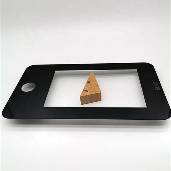 Customized cut tempered touch silk screen glass panel temper glass print