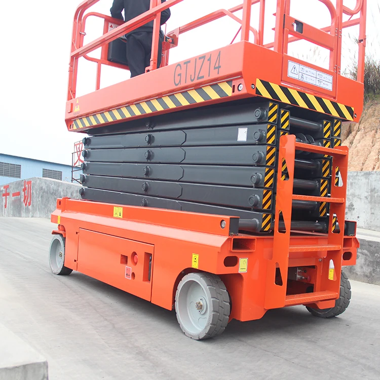 NIULI 14M Working Height Air Scissors Hydraulic Lift Platform/Scissor Lift Electric