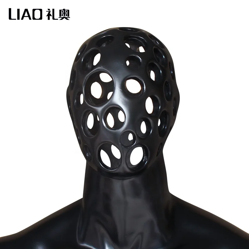 Customized fashion abstract head black male mannequin full body for clothes store
