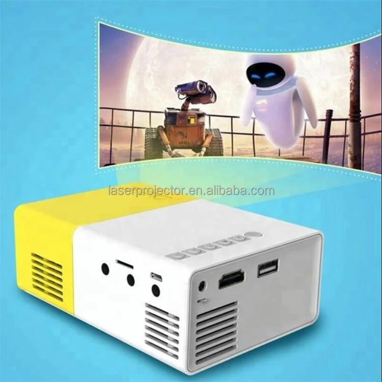 Free Sample Yg300 720P Logo Full Color Hd Led Projector Outdoor Mini Home Smart Phone Led Projector H4 Mini Movie Projector