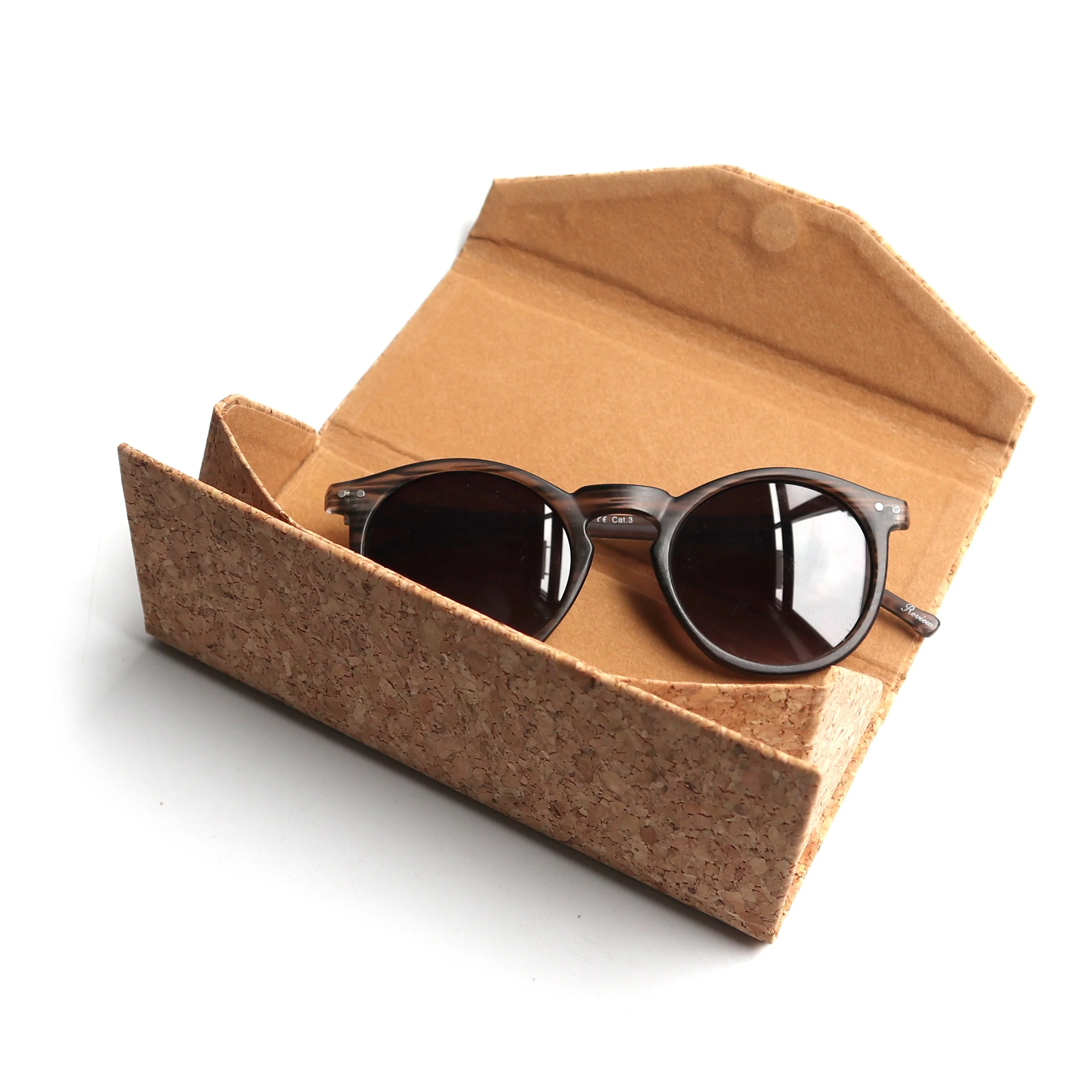 Cork Sunglasses Case Foldable Case Glasses OEM Folding Glasses Case for Sunglasses Packaging Ready Stock Eye Glasses Package