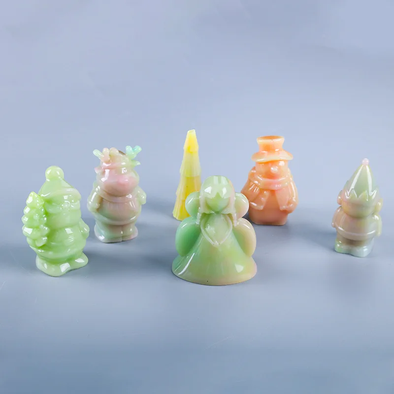 Силиконовая форма «сделай сам» для 6 рождественских 3d кукол