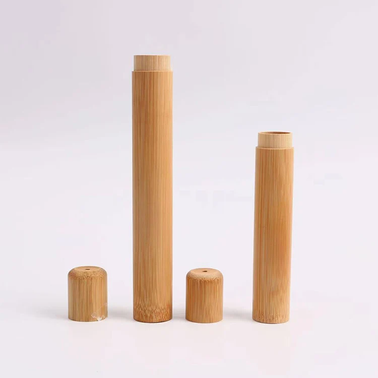 High quality bamboo toothbrush with travel case dental floss kit