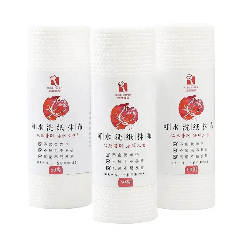 Wholesale Household Cleaning Products Disposable Nonwoven Kitchen Roll Rag Dishcloth Duster Dish Towel Wipe Cleaning Cloth