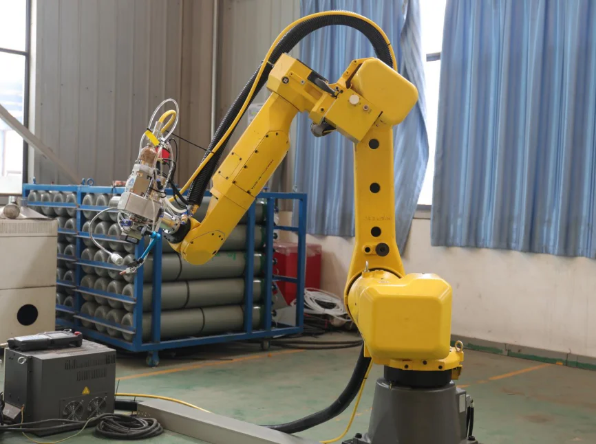 GWEIKE LW1800 robot automatic 5d fiber laser welding welder  machine fanuc