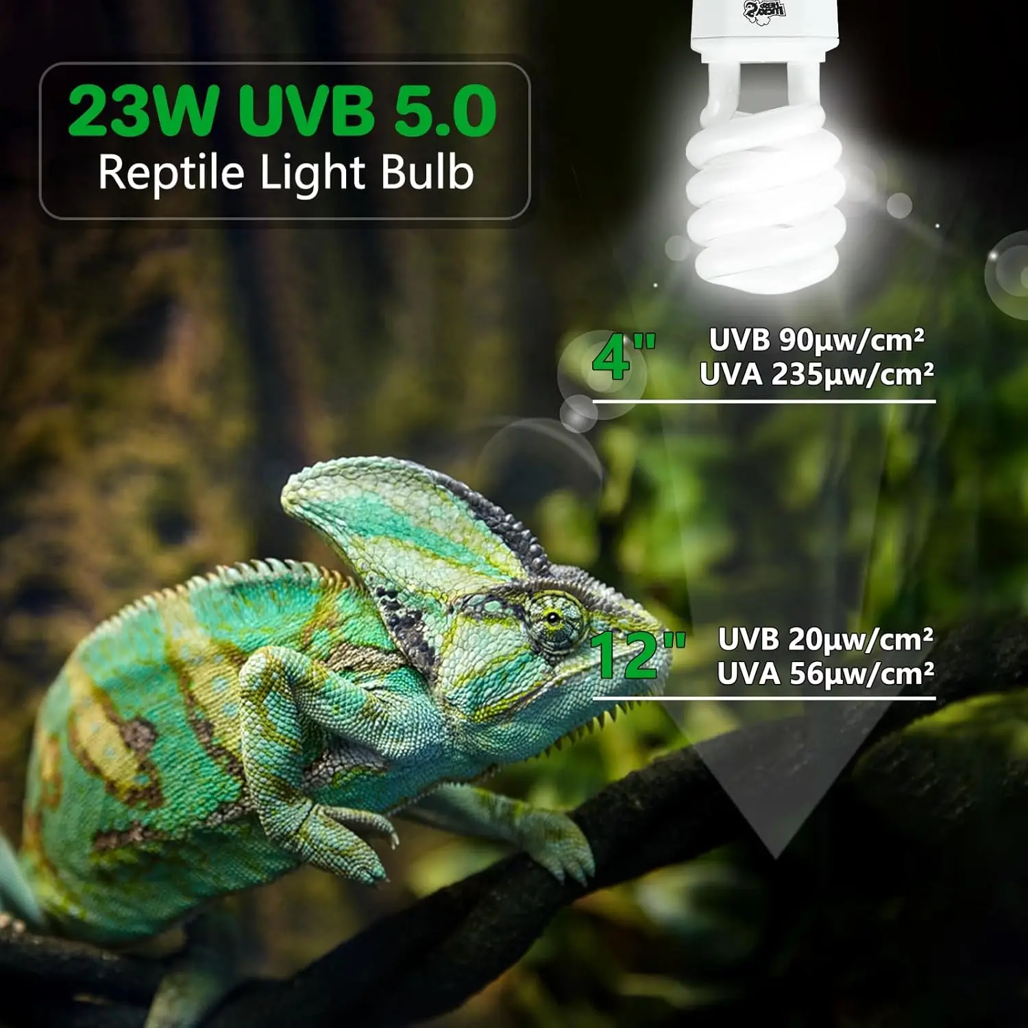 LUCKY HERP UVA UVB 5 0 для рептилий тропический 100 компактная люминесцентная лампа