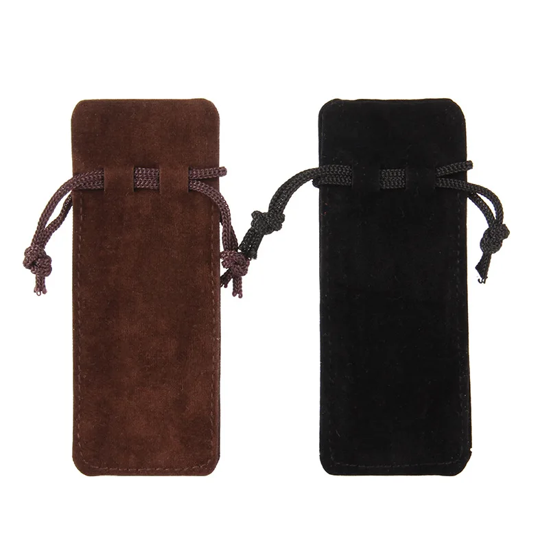 Custom Cosmetics Lipstick Velvet Packaging Pouch Pen Chopsticks Jewelry Bag With Logo