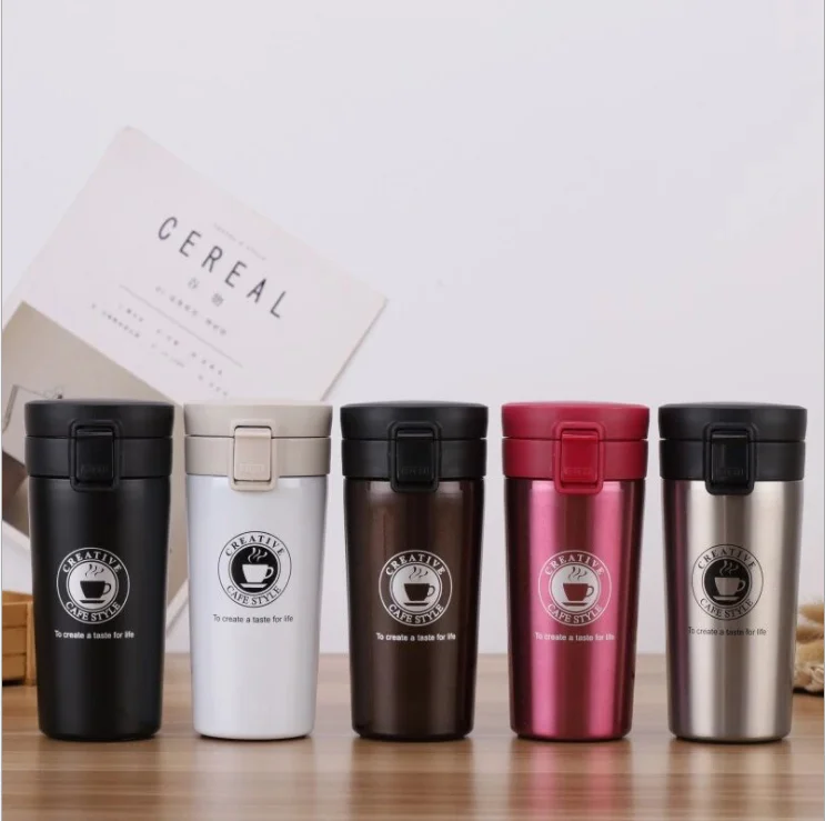 Вакуумная фляжка из нержавеющей стали, креативная подпрыгивающая кофейная чашка, простая модная Автомобильная чашка, пользовательский подарок, чашка для воды