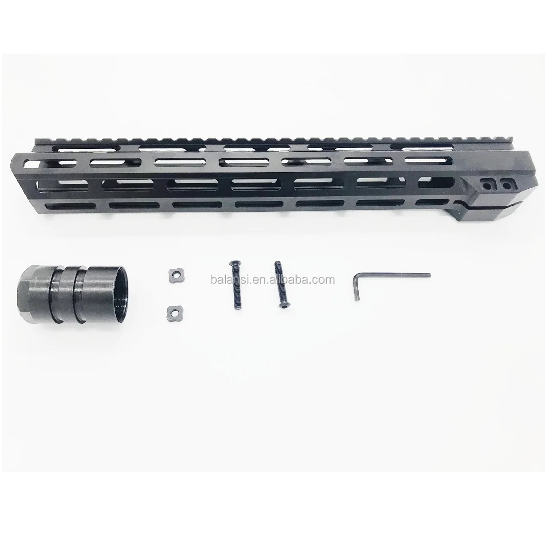 
13.5 inch mlok handguard Free Float Super Slim ar 15 Handguard Quad Rail steel Nut Fit .223 for AR 15 M4 M16 