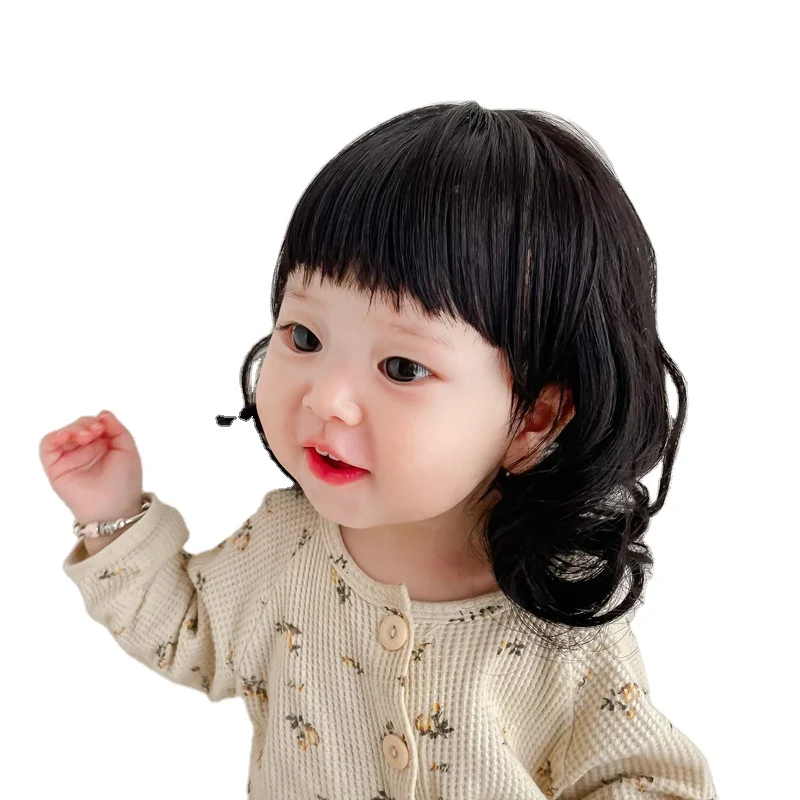 Wholesale Cheap Price Cute Child Hair Short Full Kid Synthetic Wig Original Hair Wigs Celebrate The Baby  Photo Wig