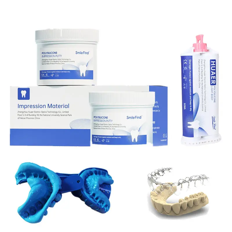 Diy Making Gold Teeth Molding PVS Impression Putty Material Heavy Body Light Body Silicone Wholesale Dental Impression Kit
