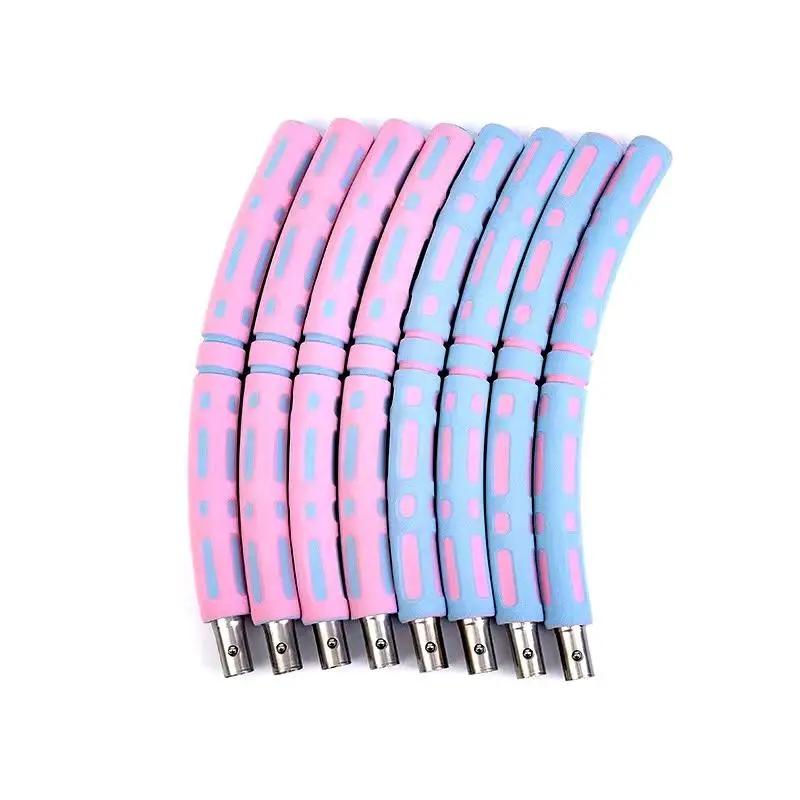 High Quality Fitness Hoop 6 Sections Stainless Steel Foam Detachable Hula Ring Weighted Sports Hoops