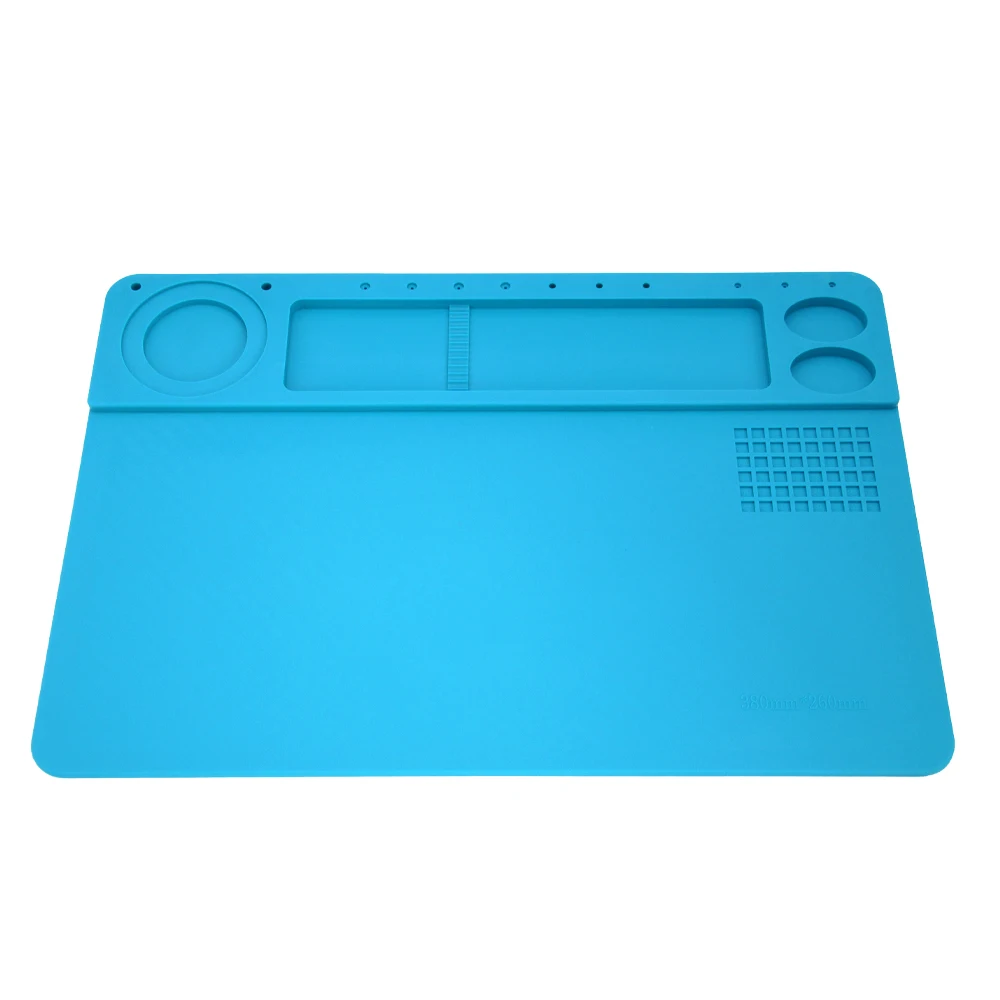 
TE-602 380*260MM BGA Magnetic Heat Insulation Repair Tools Pad Desk Mat Cellphone Soldering Silicone Mobile Phone Repair Mat 