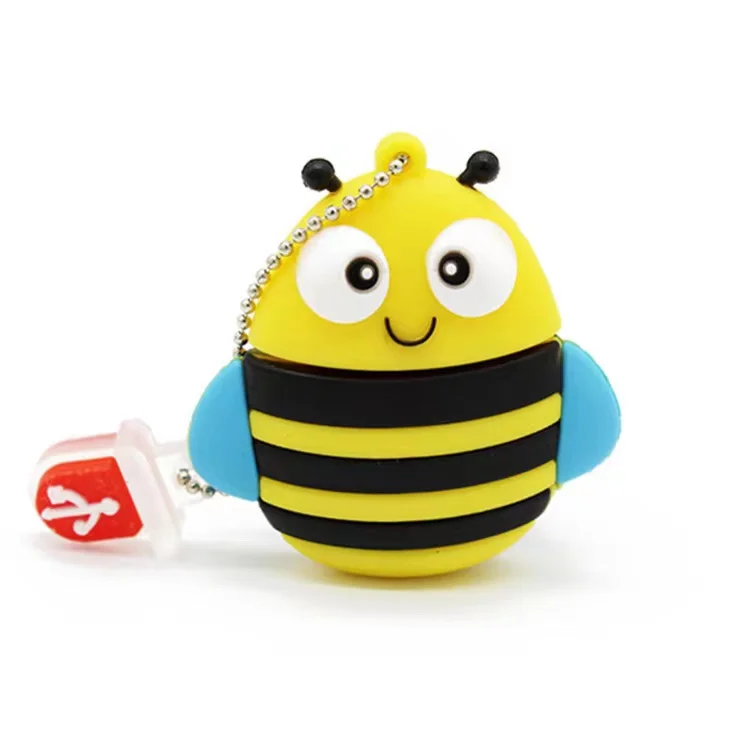 Cartoon Animal USB Flash Drive 64GB 8GB Cute Penguin Owl Bee Fox Pendrive USB 2.0 USB Stick for Business Gift