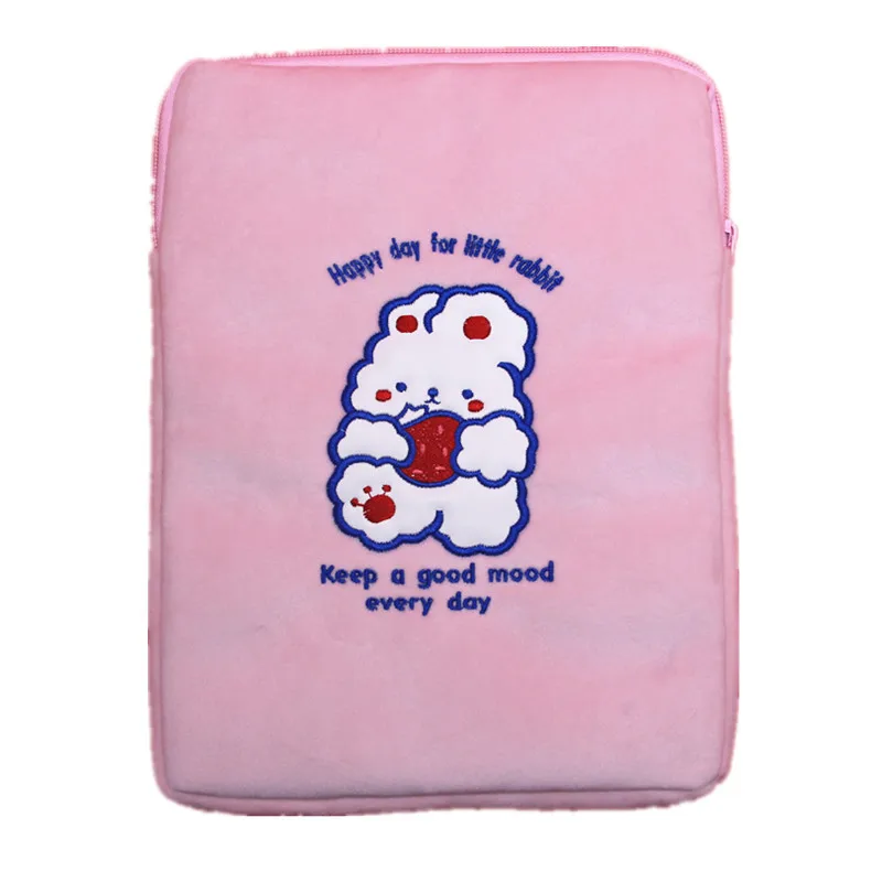 Marketing Consulting Low Moq  Girl Heart Plush+pearl And cotton+lining Laptop Bags