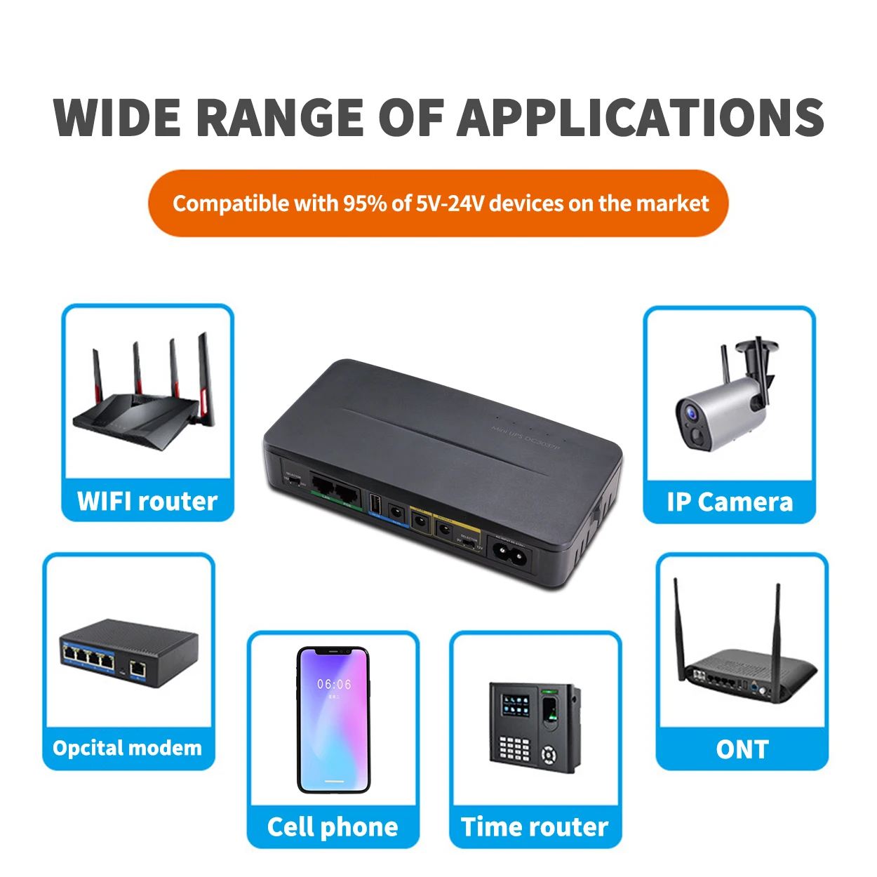 5V 9V 12V mini dc ups для смарт-устройств Wifi маршрутизатор модем с 22650 литиевой батареей 10000mah 36w