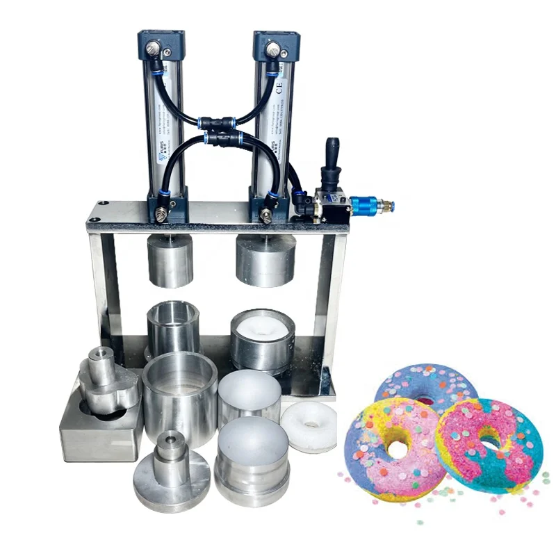 Toilet bathroom hot sale bath bomb machine with two molds making high quality oem colorful organic bath bombs