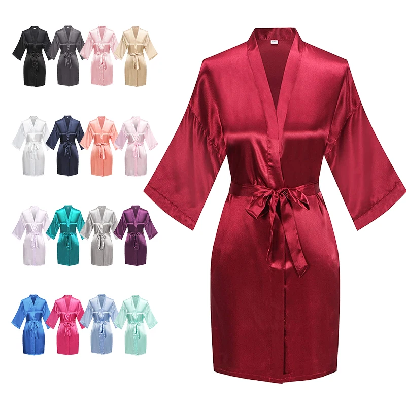 NANTEX High Quality Factory Wholesale No MOQ Logo Custom Satin Silk Robes for Women