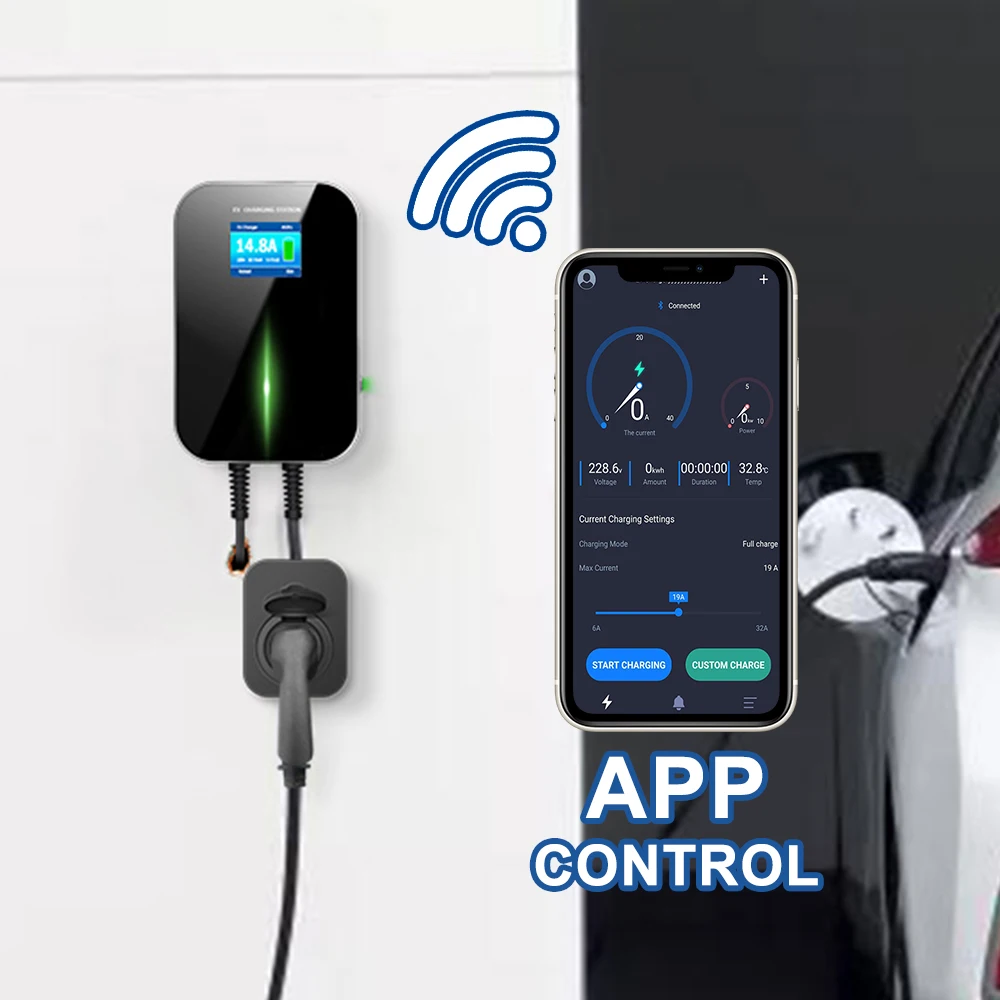 11 кВт 16 А WIFI приложение для управления типа 2 EV wallbox