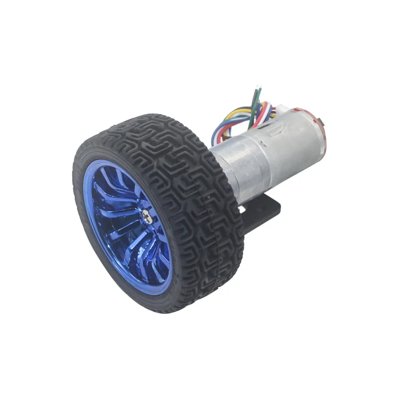 25mm low noise dc motor 2.5v 6v 24v 12-1360 RPM with encoder coupling gear motor encoder 65mm wheel Smart Car Kit For Robot DIY