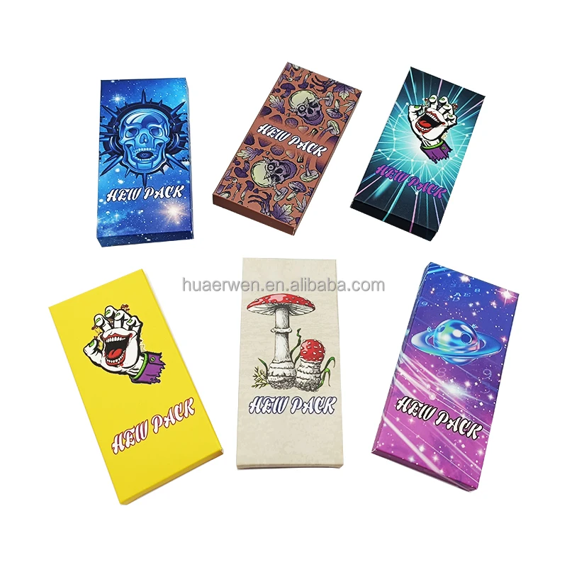 Custom bar packaging box candy chocolate display box one u chocolate bar Magic Paper Mushroom Chocolate Bar Packaging Box