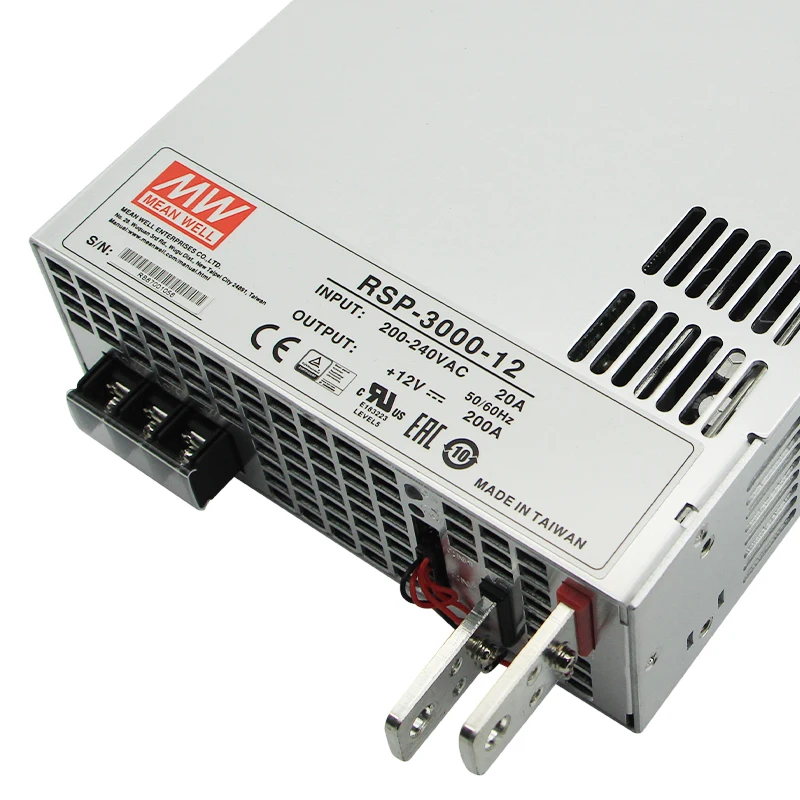 RSP-3000-12 Meanwell AC DC 3000W 12V 200 Amp Industrial Switching Power Supply