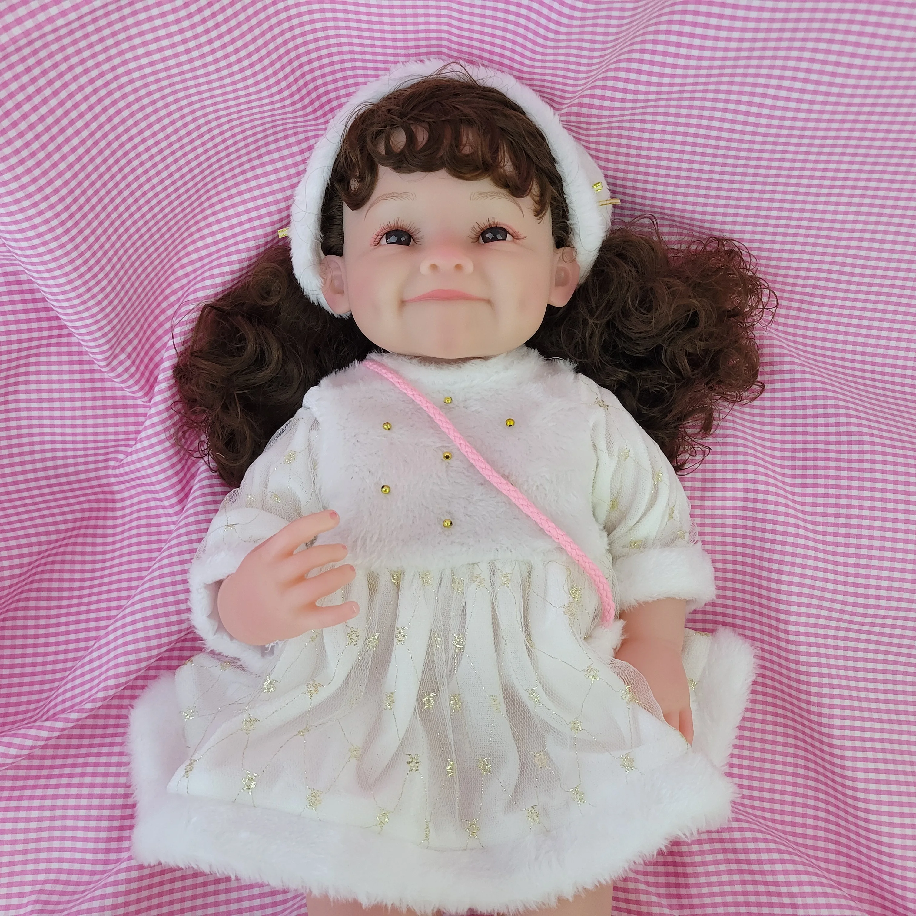 Reborn Baby Dolls Silicone Full Body 22 Inch New Born Real Life Dolls With Clothes Gift For Kids Soft Vinyl Doll