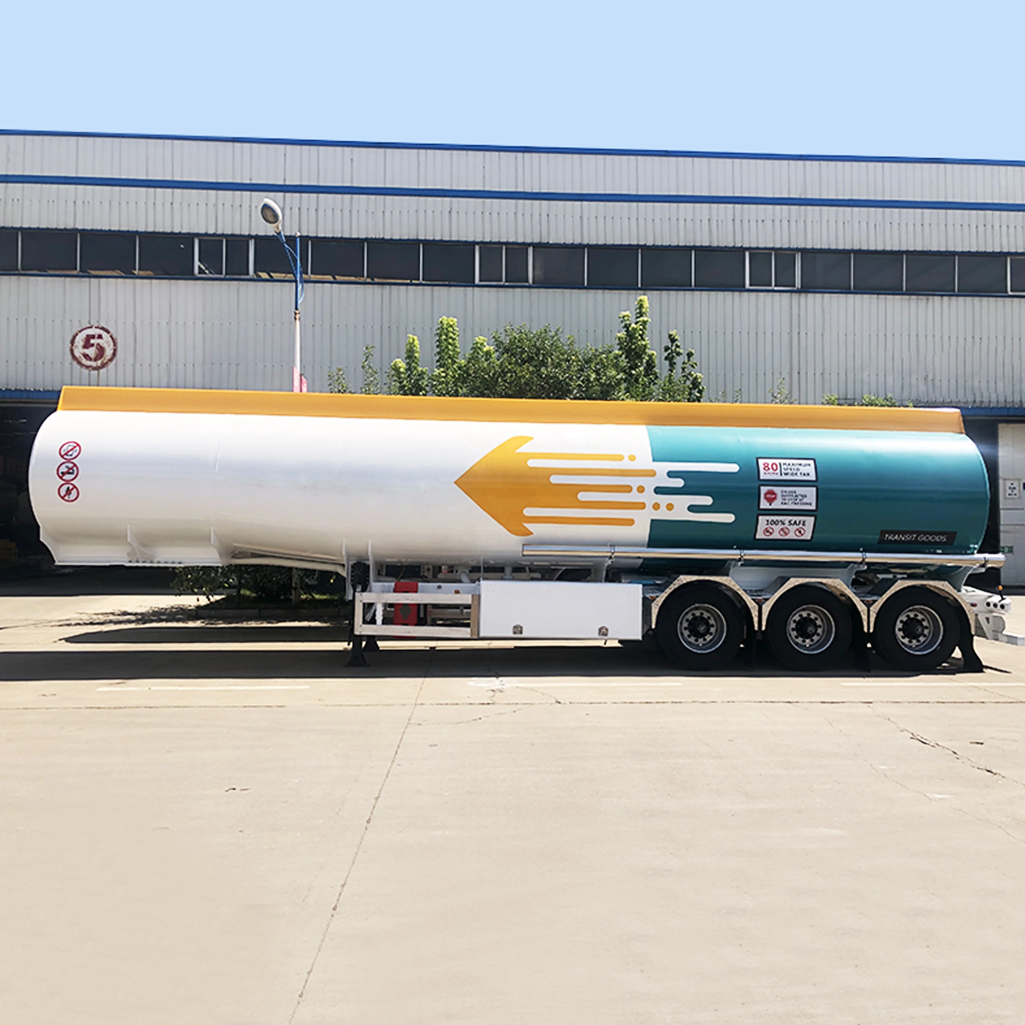 
Tri axles Petrol Oil tank Fuel Tanker semi trailer 40000 50000 liters aluminum Gasoline transport for sale 
