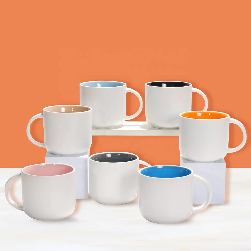 Best Selling Flower Pot Ceramic Bowl Jug Camping Mug Gold Rim Camp Cup With Lid 15 Oz Sublimation Blank