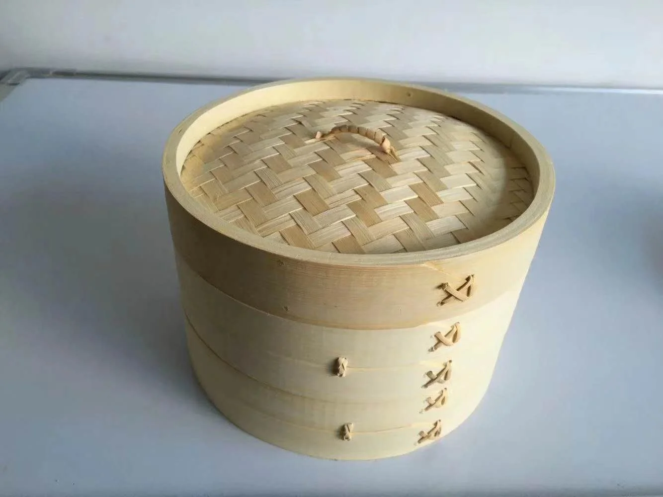 10 дюймов Бамбуковая решетка для варки на 2 яруса бамбуковая корзина еды пароварки