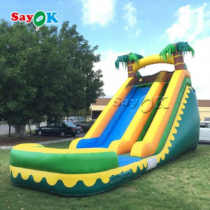 Large Portable Home PVC Water Slide For Kids Jumping Jungle Inflatable Slide