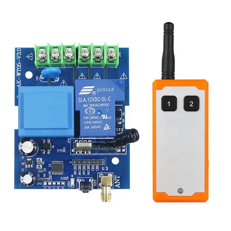 Remote Control Switch High-Power Load 30a Relay Water Pump Dc Motor Led Lamp Barrier Gate Electric Door Receiver Remote Control