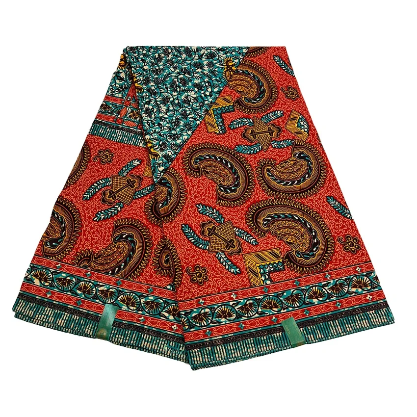 Классический атласный принт хлопчатобумажная восковая ткань текстиль батик африканская с принтом 6 ярдов