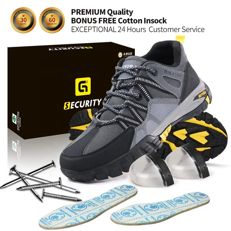 GUYISA Unisex Insulated Safety Shoes 10KV for Outdoor Welding for All Seasons Made from Microfiber Leather