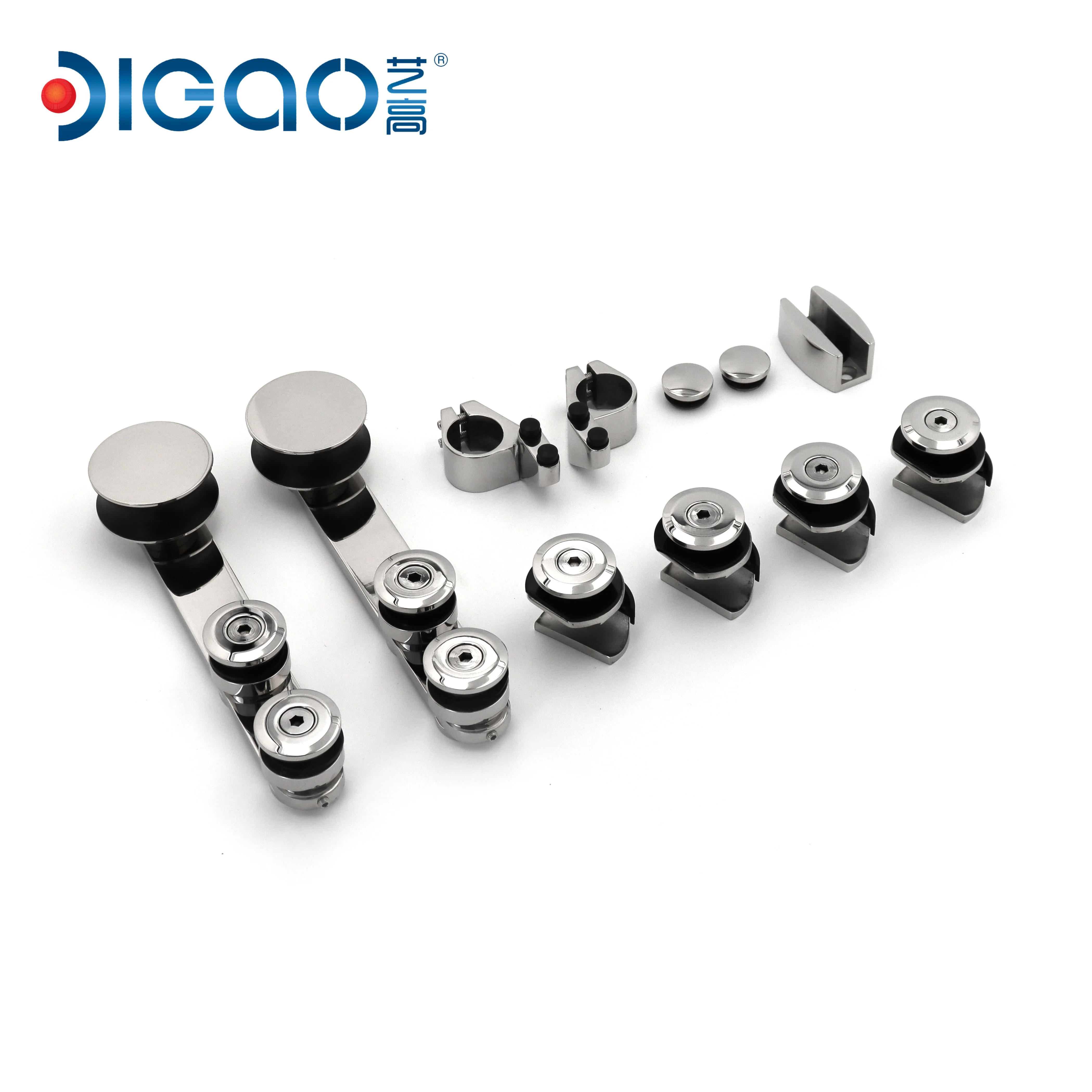 Pss SSS Ti Wholesale Stainless Steel Shower Glass Fitting Sliding Door Hardware Set Rollers