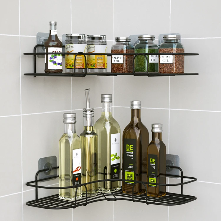 High Quality Accessories Basket Shelves  Bathroom Storage Organizer No Drilling Wall Mount Corner Shower Caddy Shelf