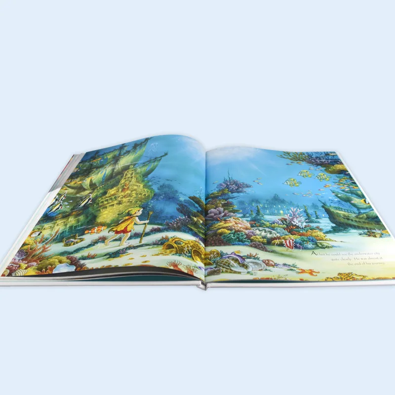 2024 best selling customize hardcover children Mermaid princess fairy tales kids story book printing service