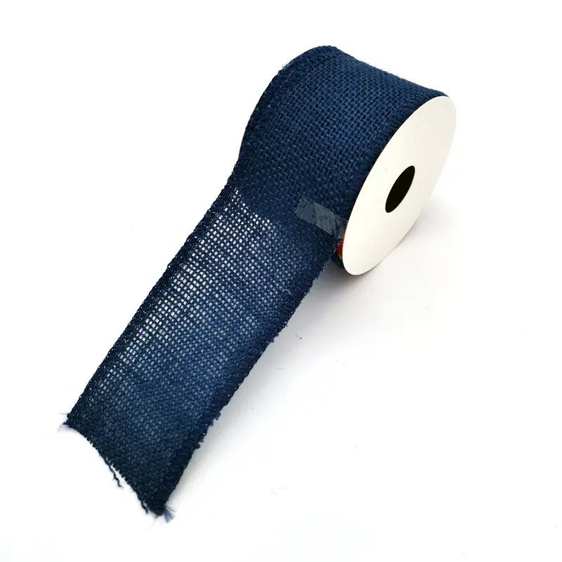 Красящая цветная желтая Проводная джутовая лента из хессианского джута для Дня святого Валентина, праздника, вечеринки, подарка, упаковочное украшение 2,5 дюйма X 10 ярдов