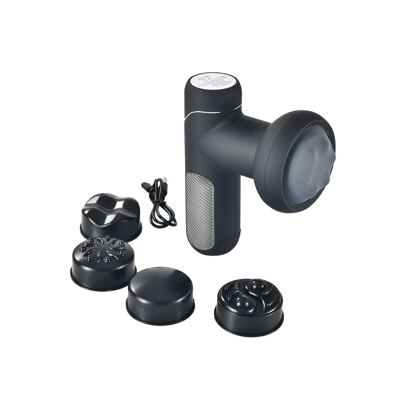 Full Body Slim Electric Vibrating Knocking Body Massager Hammer Handheld Slimming Massager with 5 Detachable Heads