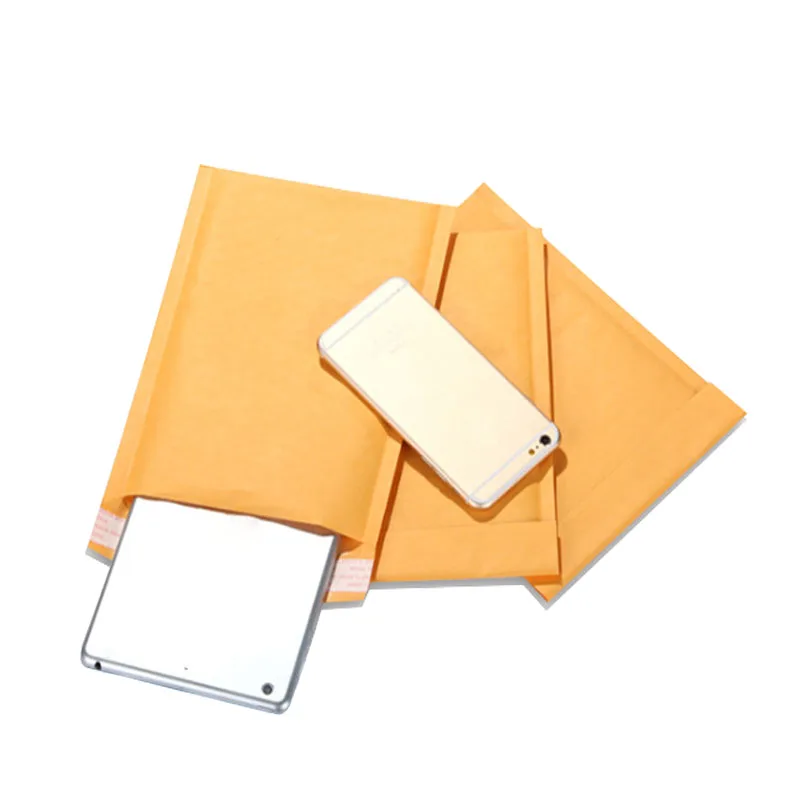 Golden kraft padded envelope bubble cushion mail express mailing bag custom size logo