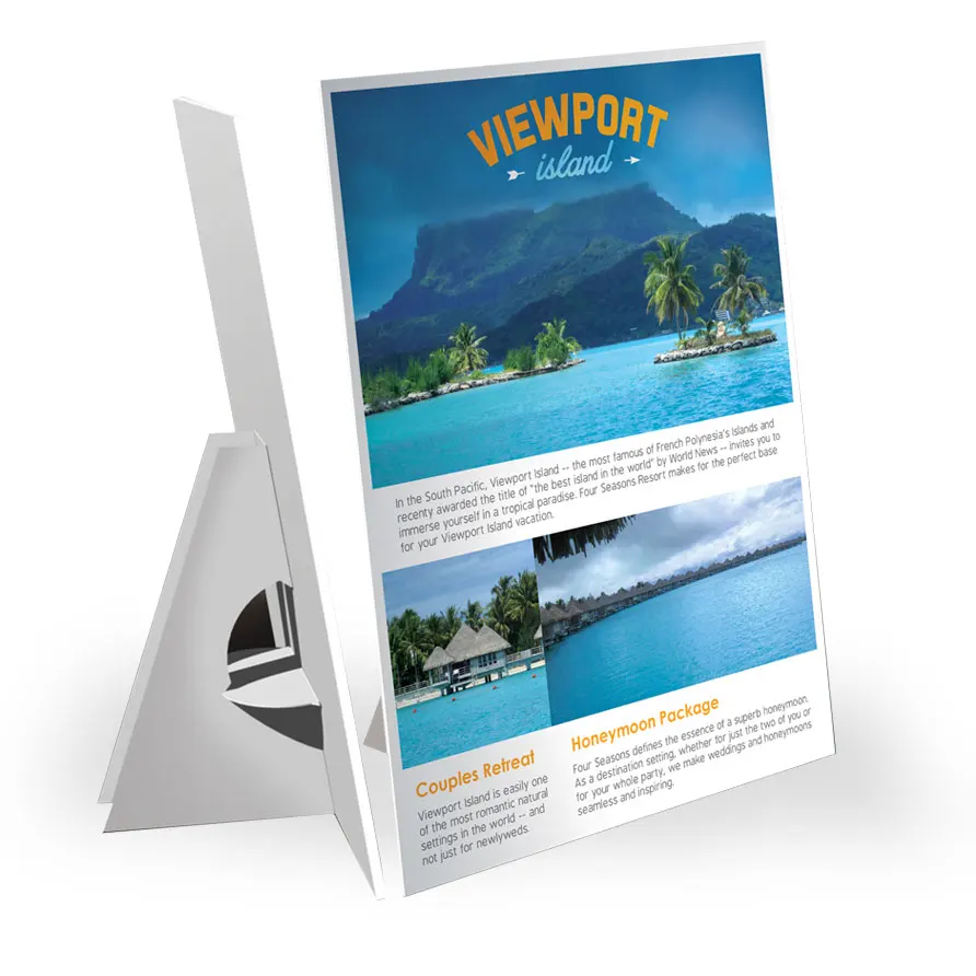 Настольная подставка для дисплея печать A4 Standee