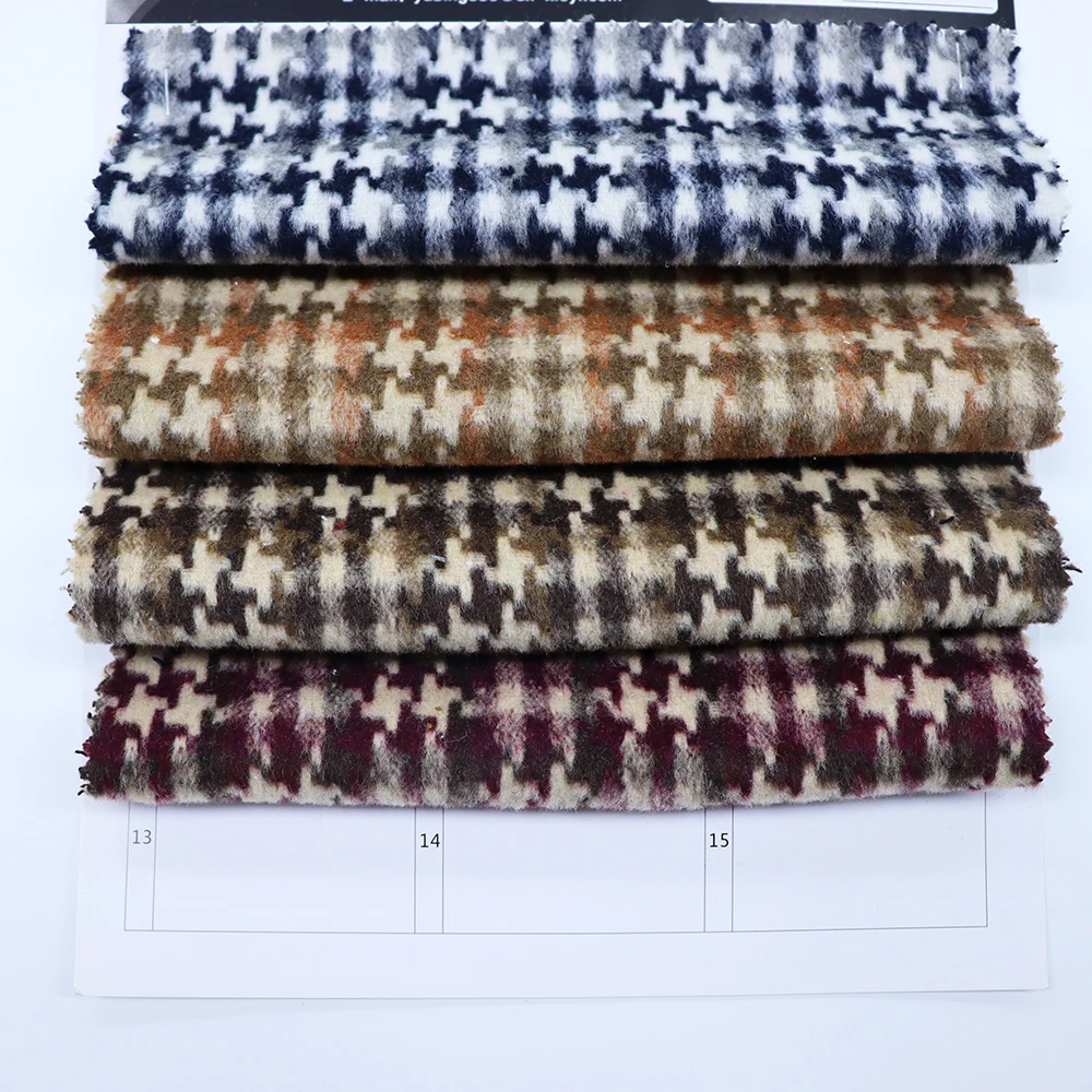 Best Quality New Fashion Design Thick GRS Polyester tweed Fleece Fabric For overcoat