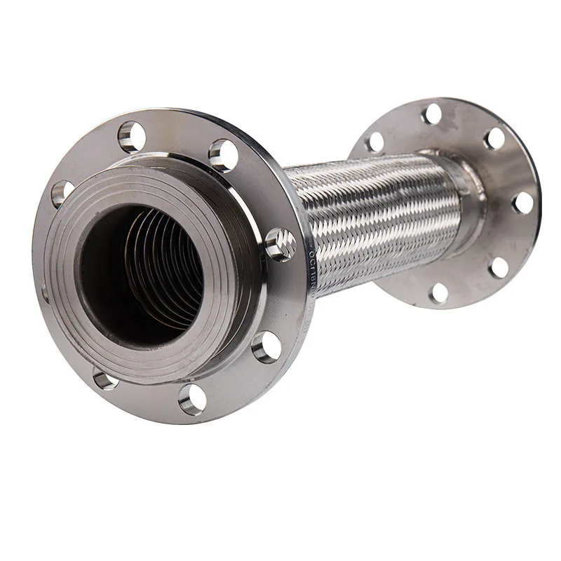 304/316/316l Braided Metal Flexible Tube Hose With Flange Stainless Steel Metal Tube