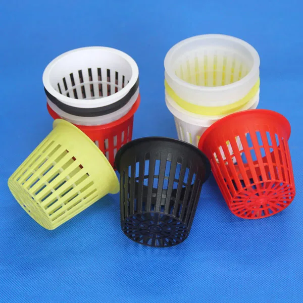 greenhouse Hydroponics NFT 2 inch plastic net cup Hydroponic  Growing Plant Pot Mesh Cup