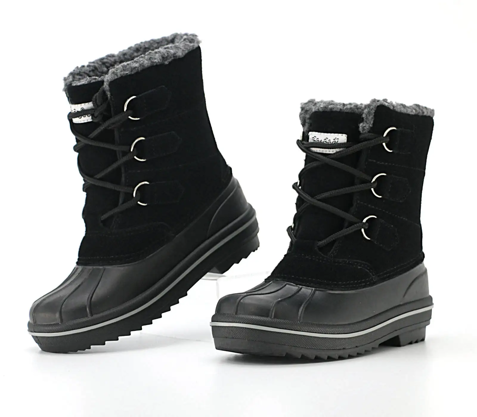 Custom solid wintertime warm anti-slip Children Snow boots for Wild outdoor skiing cold areas