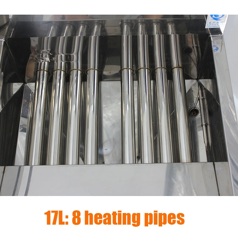 Hot sale stainless steel counter LPG gas deep fryer 17 liters commercial 1 tank fries chicken machine with thermostat control