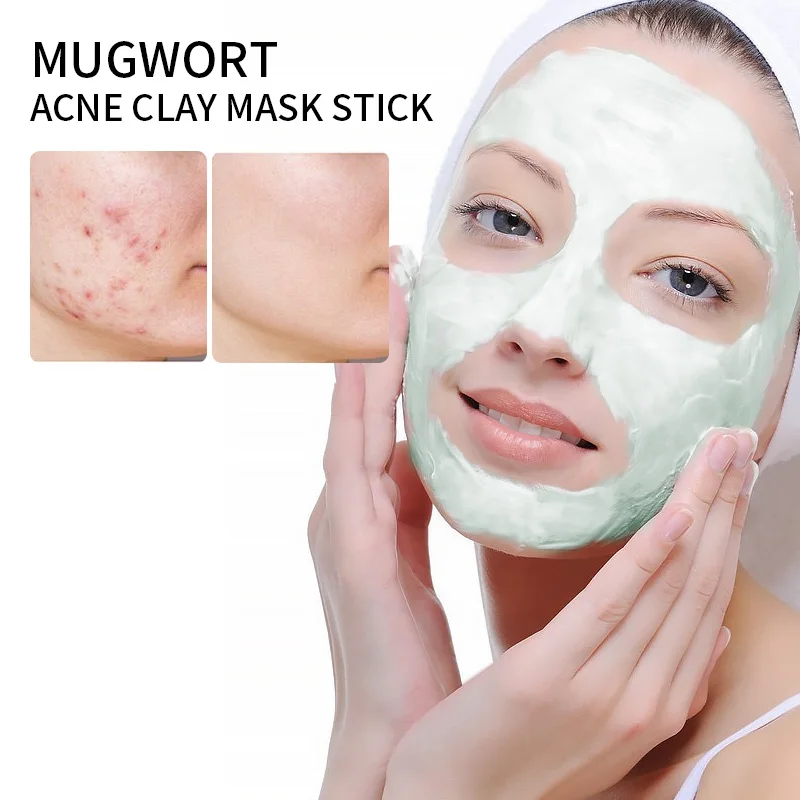 Custom Face And Body Reduce Blackheads Pore Cleaning NatureTreatment Mugwort Acne Clay Mask