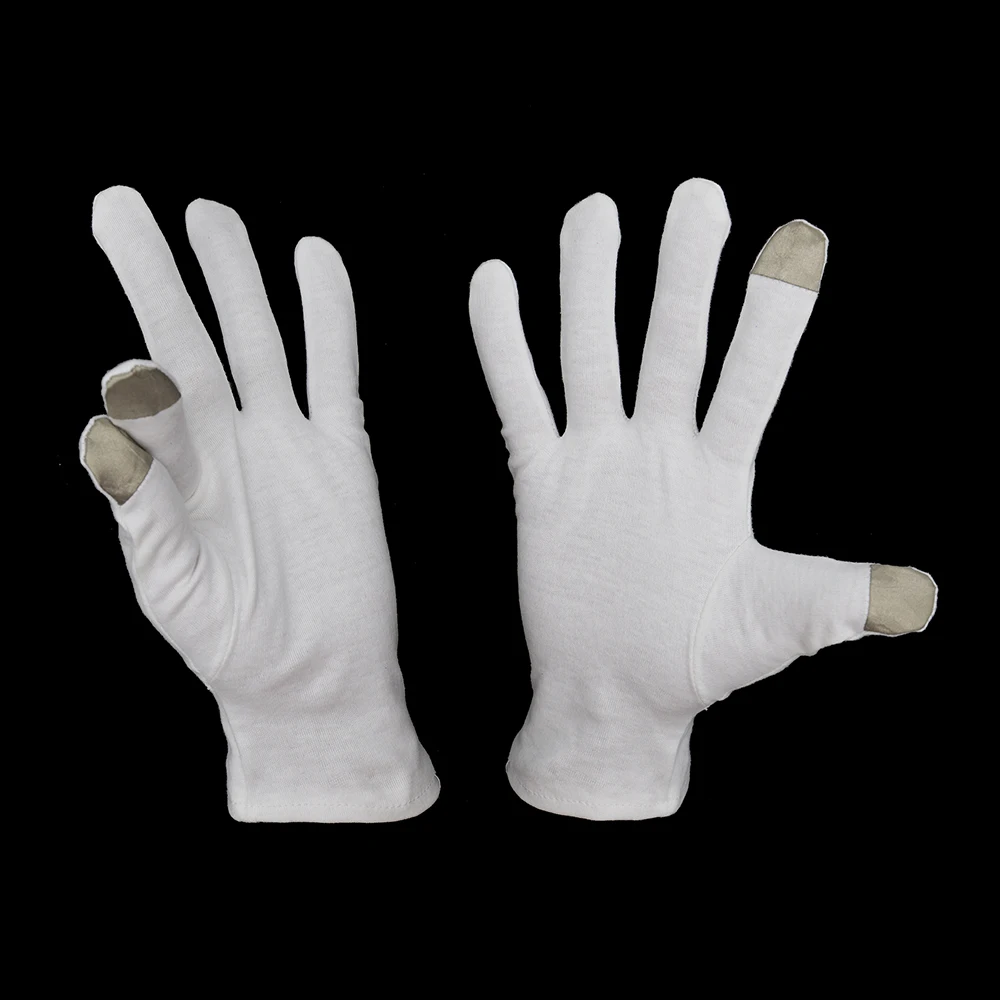 
white cotton touch screen daily wear breathable hand cream gloves 