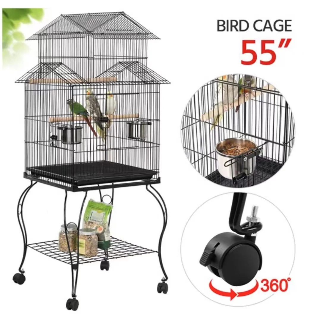 Canary breeding cages  metal bird folding iron wire gold parakeet bird parrot show cage wire mesh large bird cage