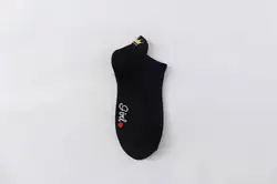 Spring and summer cotton boat socks female shallow mouth solid color heel embroidered crown Japanese invisible cotton socks